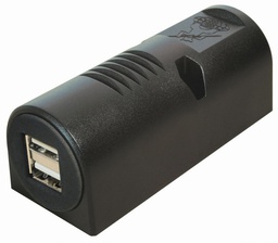 [367323000] Pinta-asennettava USB laturi 2-paikkainen USD 12/24 A