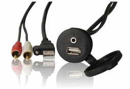 [010-12381-00] Fusion USB + 3,5mm audio jatkokaapeli uppoasennukseen