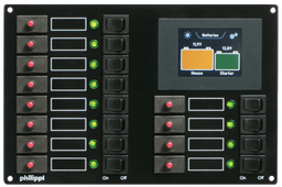 [020023140] Philippi sähkötaulu STV314 BLS-Set  12:lla kytkimellä ja värinäytöllä, sekä akkumonitori