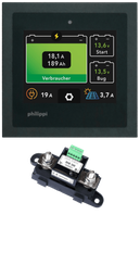 [071004210] Philippi BLM2 NMEA 2000 Akkumonitori 3,5 tuuman väritäytöllä. Sis. Shuntin