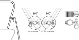 [9519037591] Båtsystem P1066 putken kiinnike 25mm