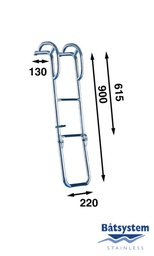 [9519037483] Båtsystem BU75P keulatikas 2+1 askelmaA, kädensija