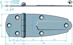 [9516003014] Luukkusarana RST 55 x 116 mm