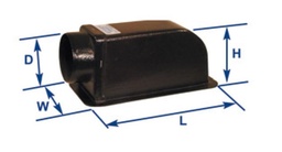 [WBCL001523] Ilmanjakoboxi, D=125 MM 10 X 5", sivuliitäntä