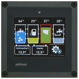 [700502838] Philippi VTM2 Akku ja tankkimonitori 3,5 tuuman väritäytöllä