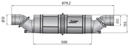 [NLPH90] VETUS vesilukko/äänenvaimennin-yhdistelmä NLPH liitäntä 90 mm
