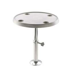 [TPM5070] V-Quipment Pyöreä pöytä, Ø 60 cm, säädettävällä jalalla, korkeus 50 - 70 cm