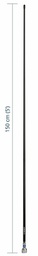 [PF AN NVHF00036] Scout QUICK2 BLACK  3 db VHF lasikuituantenni 1,5 m pitkä, pikakiinnityksellä