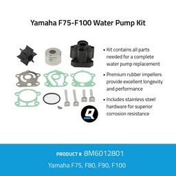 [17201007] Quicksilver  8M6012801 Water pump huoltosarja,  Yamaha F75-F100