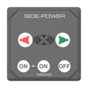 Side-Power ohjauspaneli keulapotkurille harmaa hipaisukytkimet - 12/24V pyöreä reikä