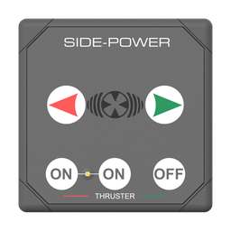 [8950 G] Side-Power ohjauspaneli keulapotkurille harmaa hipaisukytkimet - 12/24V pyöreä reikä