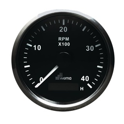 [9514700672] WEMA Kierroslukumittari 4000 RPM, musta