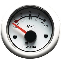 [21352025] WEMA Painemittari 2 BAR valkoinen