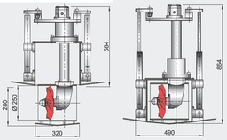 [BOW160VRT] VETUS Hydraulinen alaslaskeutuva keulapotkuri 160 kgf