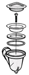 [9515013047] Läpivientieosa pohjatulpalla pesualtaille 90ast 32mm letkulle